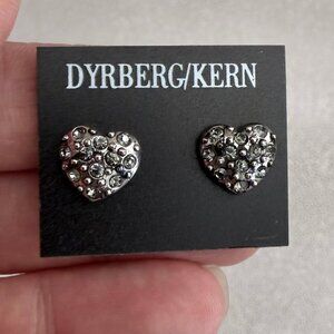 Dyrberg/Kern Fay Swarovski crystal heart shaped earrings